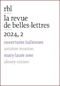 Revue de Belles Lettres 2024, no 02 [édition multilingue]